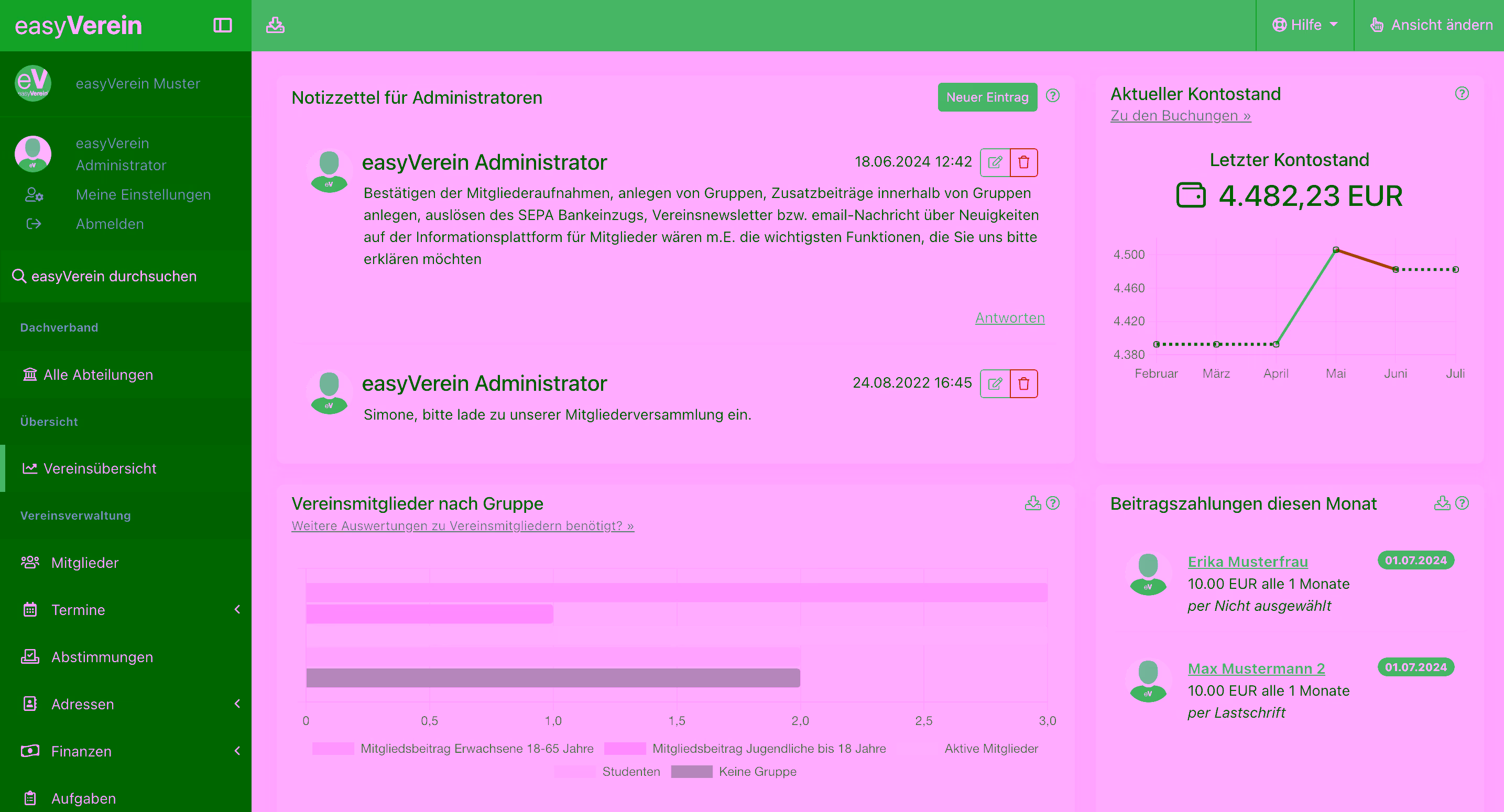 Screenshot Einstellungen