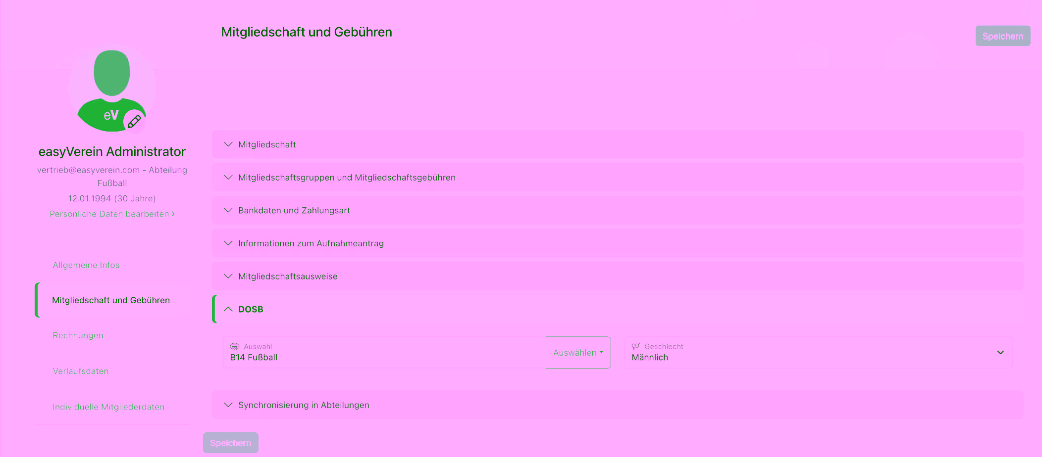 Screenshot DOSB