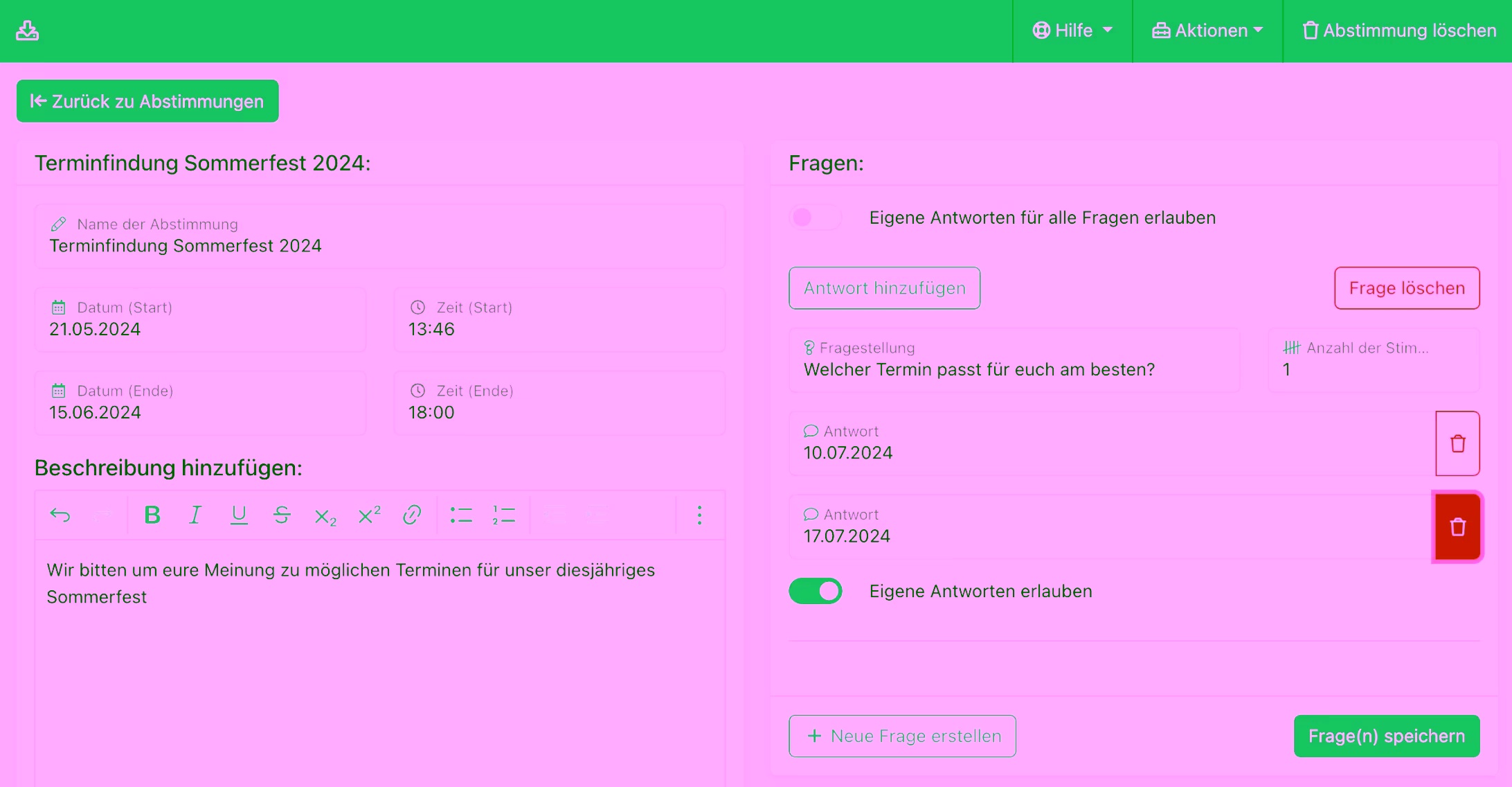 Screenshot Abstimmungen