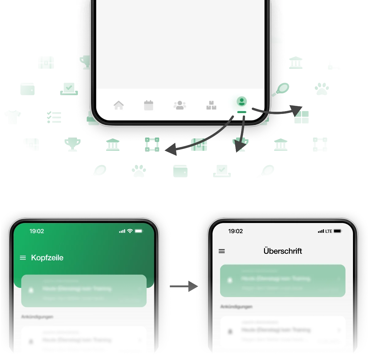 Vereinsmitglied nutzt die easyVerein-App am Smartphone
