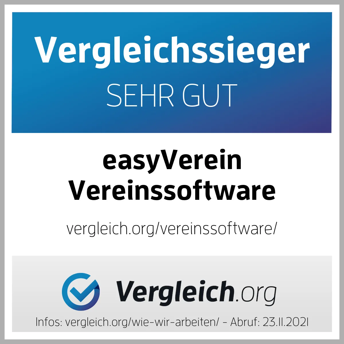 Vergleichssieger bei Vergleich.org